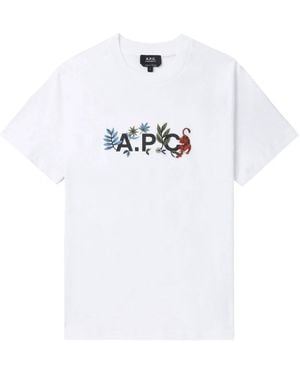 A.P.C. Weißes Rundhals-T-Shirt