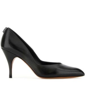 Miu Miu Leather Court Shoes - Black