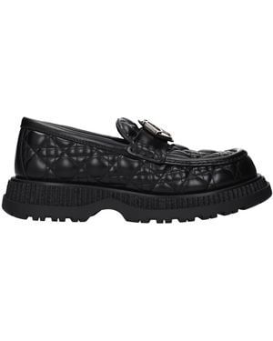 Dior Buffalo Loafers Leather - Black