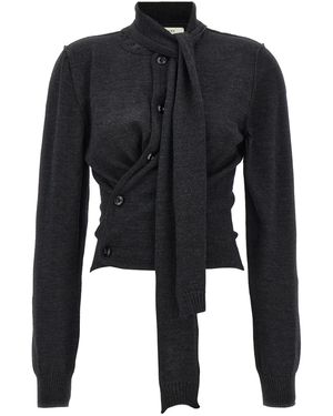 Lemaire Cardigan «torsadé» - Noir