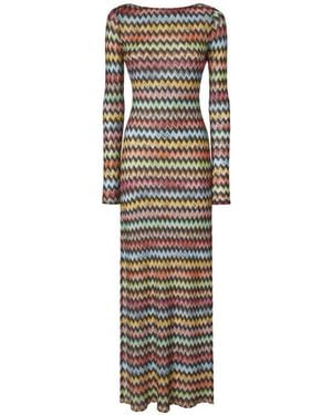 Missoni Beach Cover-Up With Zigzag Pattern - White