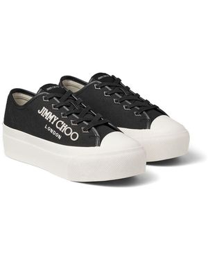 Jimmy Choo Palma Maxi/f Canvas Sneakers - Zwart