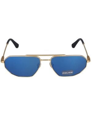 Police Occhiali Da Sole Polizia Splf66 249 B Shiny Endura Sandblast O Matt Pa /16/145 - Blu
