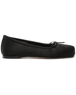 Aeyde Gabriella Ballerinas Aus Satin - Schwarz
