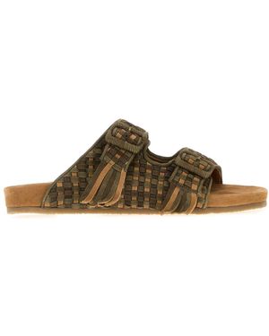 BAZISZT Suede Slippers - Brown
