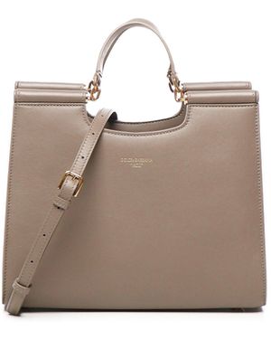 Dolce & Gabbana Sicily Grey Calfskint Bag - Grau