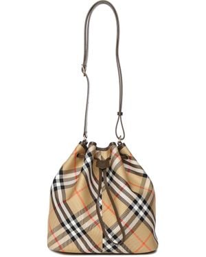 Burberry Vintage Check Bucket Bag - Metallic