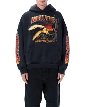 Rhude Mesa Stallion Graphic Hoodie - Blue