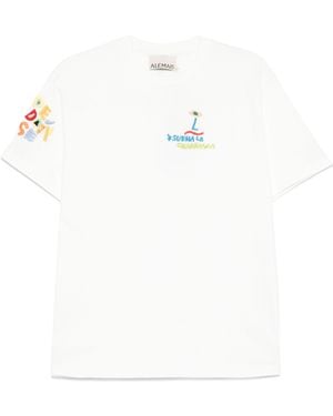 ALÉMAIS Nadia Embroidered Tee - White