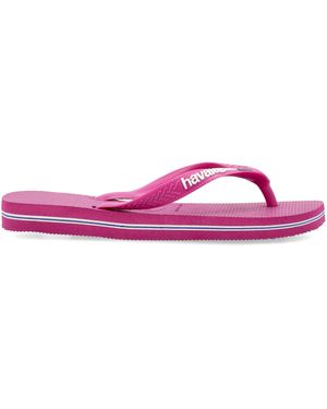 Havaianas Brasil Logo Flip-Flops - Pink