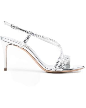 Casadei Starsway Julia Heel Sandals - White