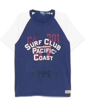 Polo Ralph Lauren T-Shirt Met Grafische Print - Blauw