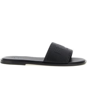 Fendi Roma' Slides - Black