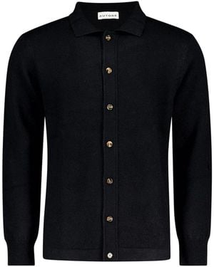 AUTORE Cardigan Mcllroy En Laine Et C Simple - Bleu