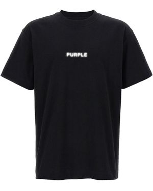 Purple T-shirt «pixélé» violet - Noir