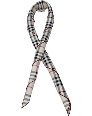 Burberry Scarf Silk/Stone - Black
