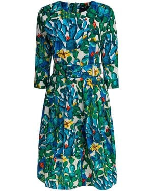 Samantha Sung Cotton Dress - Blue