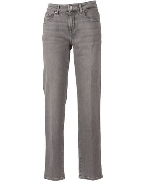 7 For All Mankind Calie Straight Panalu - Grey