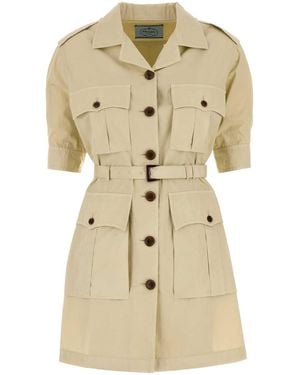 Prada Poplin Shirt Dress - Natural