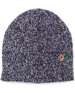 Dries Van Noten Manar bestickte Mütze in Blau