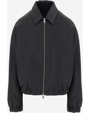 Ami Paris Adc Nylon Blousonjack Met Ritssluiting - Zwart