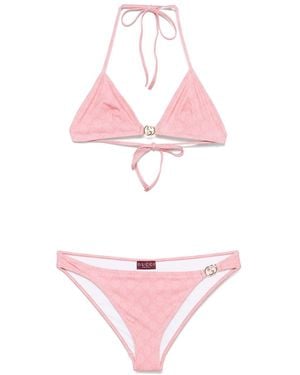 Gucci Gg Triangle Bikini Set - Pink