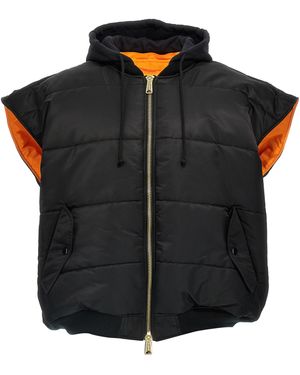 Vetements Reversible Quilted Nylon Taffeta Vest - Schwarz