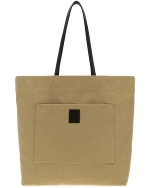 The Row Khaki Canvas Tori Shopping Bag - Natural