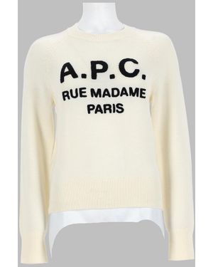 A.P.C. A. P.C. 100% Virgin Wool Sweatshirt (Fall/Winter 2026) - Natural