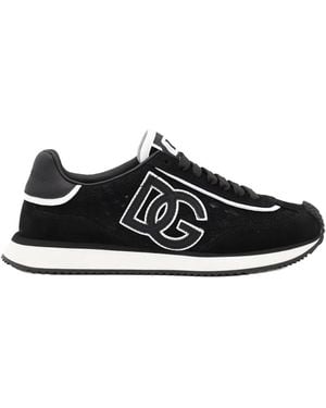 Dolce & Gabbana Sneaker mit Logo -Anwendung - Schwarz
