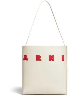 Marni Museo Draagtas Met Applicatie - Wit