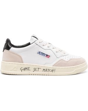 Autry Medalist Low Match/Suede - White