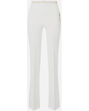 Elisabetta Franchi Hose mit Schmuckkette - Weiß