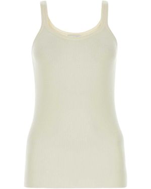 Bottega Veneta Ivory Wool Tank Top - White