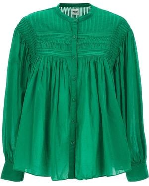 Isabel Marant 'Plalia' camicia di cotone verde smeraldo