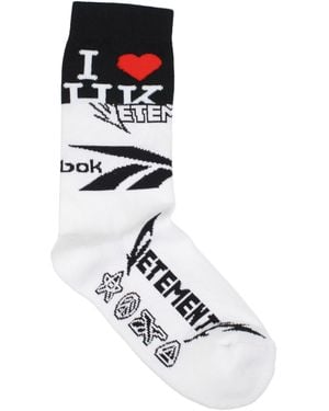 Vetements Design Socken und Socken Reebok Mann Baumwoll weiß/schwarz