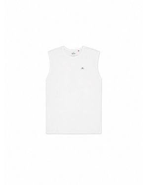 Alpha Industries Waffle Small Logo Tank - Black