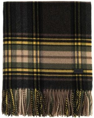 Saint Laurent Embroidered Cashmere Blend Scarf - Black