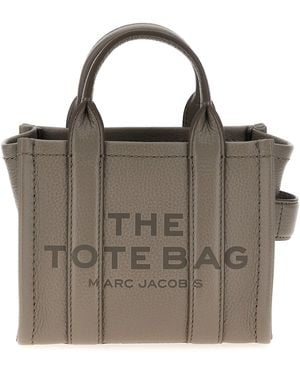 Marc Jacobs The Leather Crossbody Tote Borse A Tracolla Grigio-Donna - Marrone