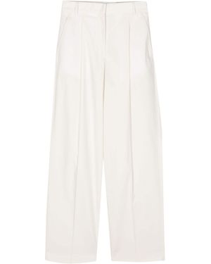 Officine Generale Plisseehose Mit Geradem Schnitt - Weiß