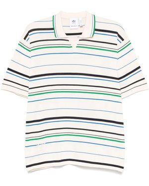 Adidas by Wales Bonner Cotton Blend Knitted Polo Shirt - White