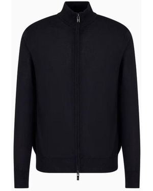Emporio Armani Cardigan Full Zip - Blue