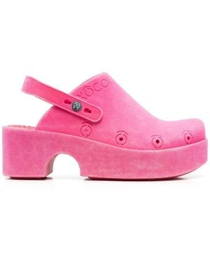 XOCOI Slingback Platform Mules - Pink