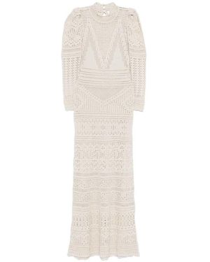 Isabel Marant Dione Long-Sleeved Knit Dress - White