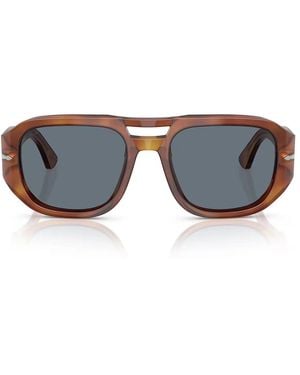 Persol Sonnenbrille Po3373 S 96/56 Vincent Terra Di Siena/Blau Unisex - Grau