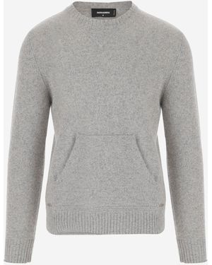 DSquared² Maglione Di Lana E Cashmere - Grigio