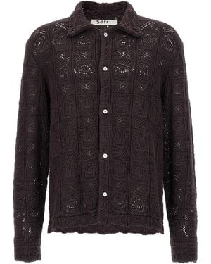 Séfr Myles Shirt And Blouse Brown - Black