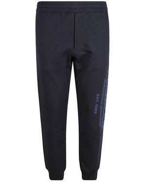 McQueen Logo-Sweatpants aus Baumwolle - Blau