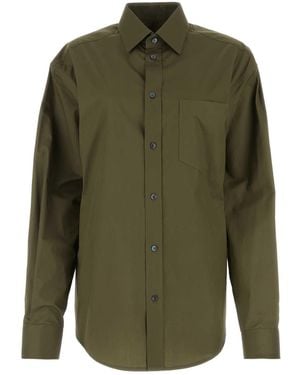 DARKPARK Army Poplin Anne Shirt - Green