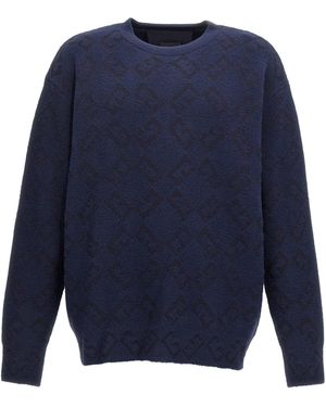Givenchy Logo Embroidery Sweater - Blau